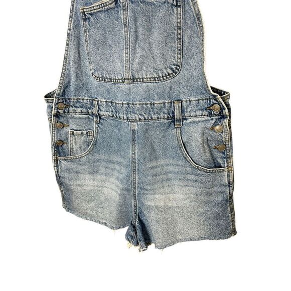 Pacsun Denim Shorts Overalls Size Large - Picture 3 of 11